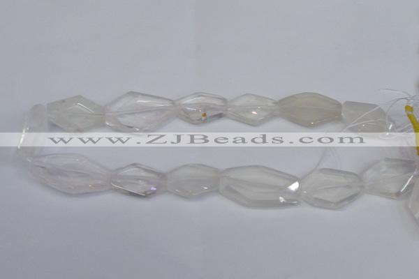 CCC755 15.5 inches 18*25mm - 25*35mm freeform white crystal beads