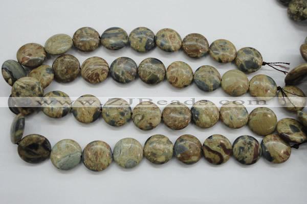 CCD04 15.5 inches 20mm flat round cordierite beads wholesale