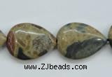 CCD08 15.5 inches 18*25mm flat teardrop cordierite beads wholesale