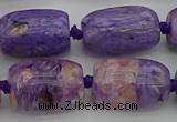 CCG114 15.5 inches 15*20mm drum charoite gemstone beads