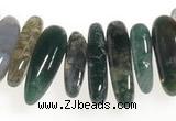 CCH05 16 inches moss agate chips gemstone beads wholesale