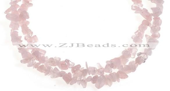 CCH09 32 inches rose quartz chips gemstone beads wholesale