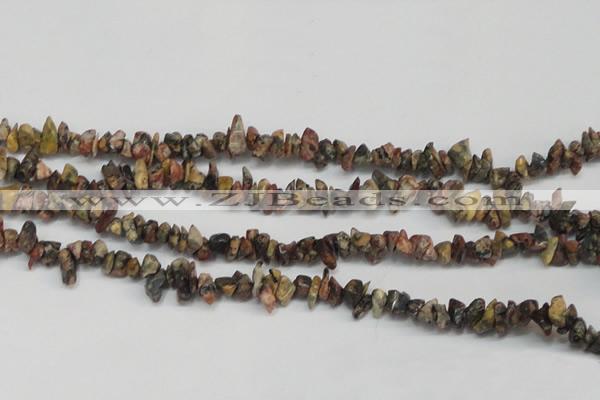 CCH204 34 inches 3*5mm red leopard skin jasper chips beads wholesale