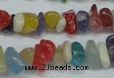 CCH236 34 inches 5*8mm mixed candy jade chips beads wholesale