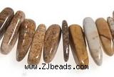 CCH26 16 inches picture jasper chips gemstone beads wholesale