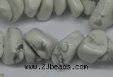 CCH280 34 inches 8*12mm white howlite turquoise chips beads wholesale