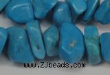 CCH282 34 inches 8*12mm dyed turquoise chips beads wholesale