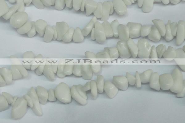 CCH284 34 inches 8*12mm white stone chips beads wholesale