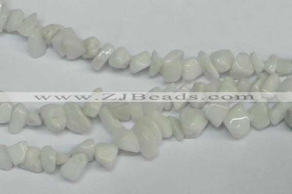 CCH285 34 inches 8*12mm milky jade chips gemstone beads wholesale