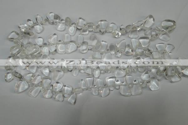 CCH310 15.5 inches 10*15mm white crystal chips gemstone beads wholesale