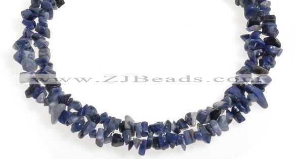 CCH33 35 inches blue sodalite chips gemstone beads wholesale