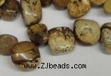 CCH331 15.5 inches 10*15mm picture jasper chips beads wholesale