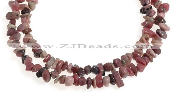 CCH37 34 inches rhodonite chips gemstone beads wholesale