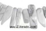 CCH40 16 inches white howlite chips gemstone beads wholesale