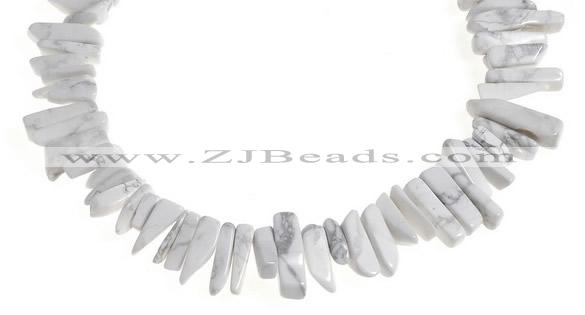 CCH40 16 inches white howlite chips gemstone beads wholesale