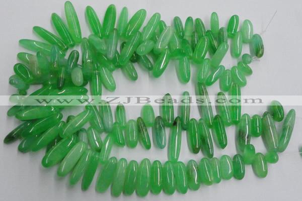 CCH501 15.5 inches 6*18mm - 8*25mm dyed white jade chips beads