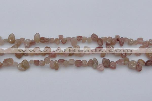 CCH621 15.5 inches 6*8mm - 10*14mm strawberry quartz chips beads