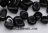 CCH640 15.5 inches 6*8mm - 10*14mm black agate chips beads