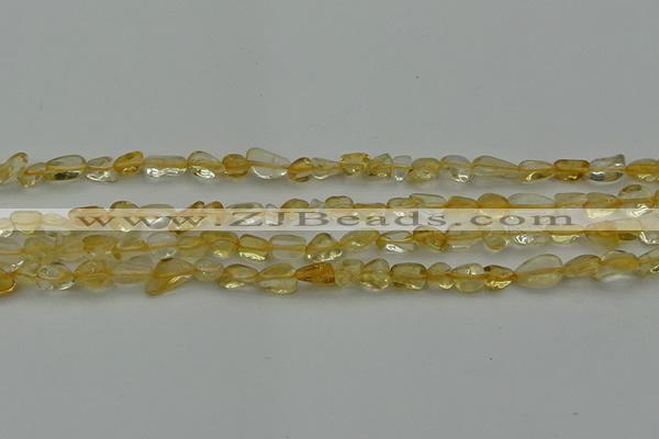 CCH672 15.5 inches 4*6mm - 5*8mm citrine gemstone chips beads