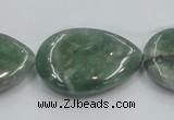 CCJ08 15.5 inches 22*30mm flat teardrop natural African jade beads