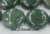 CCJ09 15.5 inches 25mm flat round natural African jade beads wholesale