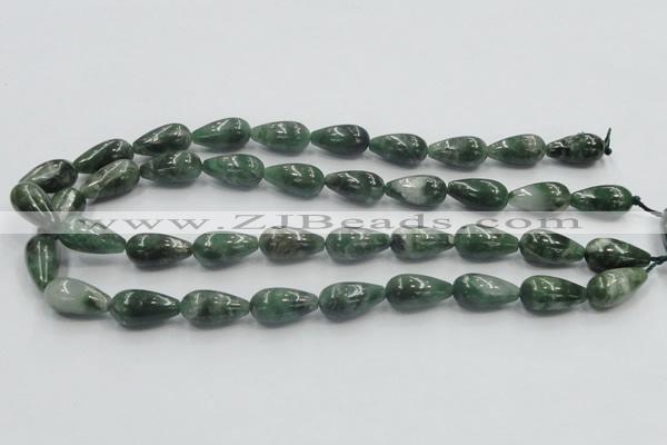 CCJ10 15.5 inches 10*20mm teardrop natural African jade beads wholesale