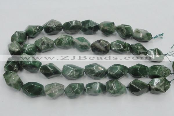 CCJ15 15.5 inches 18*24mm faceted nugget natural African jade beads