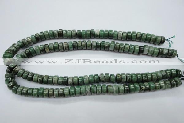 CCJ16 15.5 inches 6*10mm tyre natural African jade beads wholesale