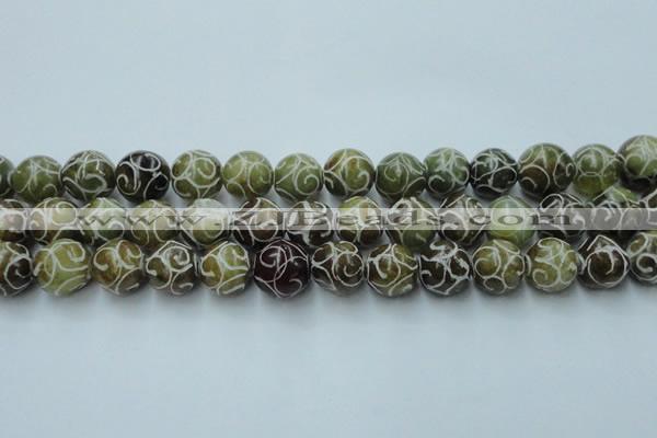 CCJ304 15.5 inches 12mm round China jade beads wholesale