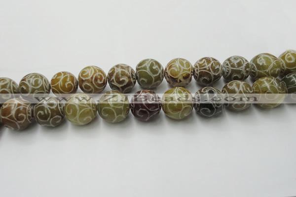 CCJ307 15.5 inches 18mm round China jade beads wholesale