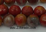 CCJ463 15.5 inches 10mm faceted round colorful jasper beads