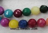 CCN1003 15.5 inches 8mm faceted round multi colored candy jade beads