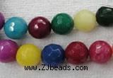 CCN1004 15.5 inches 10mm faceted round multi colored candy jade beads