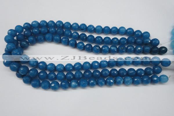CCN1203 15.5 inches 10mm faceted round candy jade beads wholesale