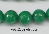 CCN1226 15.5 inches 14mm faceted round candy jade beads wholesale