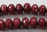 CCN1356 15.5 inches 10*14mm faceted rondelle candy jade beads