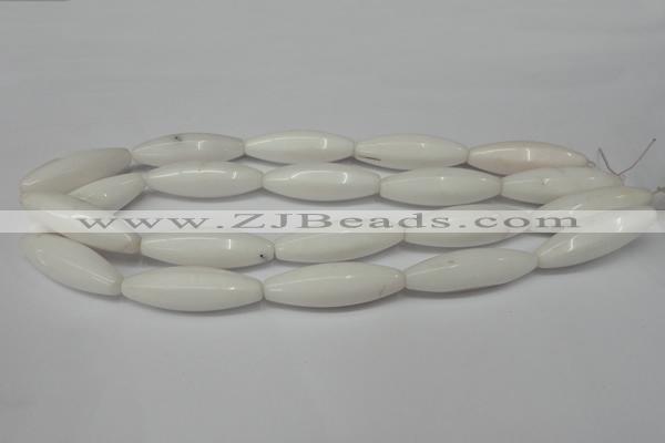 CCN136 15.5 inches 12*40mm rice candy jade beads wholesale