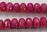 CCN1365 15.5 inches 8*12mm faceted rondelle candy jade beads