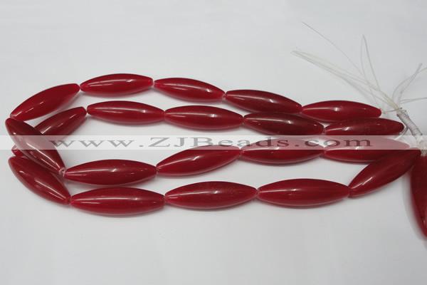 CCN137 15.5 inches 12*40mm rice candy jade beads wholesale