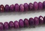 CCN1374 15.5 inches 6*10mm faceted rondelle candy jade beads