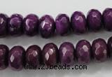 CCN1375 15.5 inches 8*12mm faceted rondelle candy jade beads