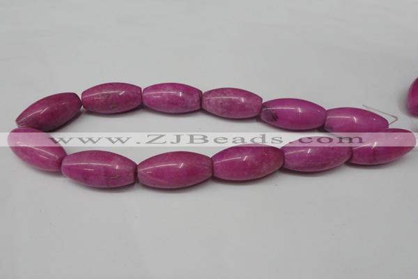 CCN138 15.5 inches 15*30mm rice candy jade beads wholesale