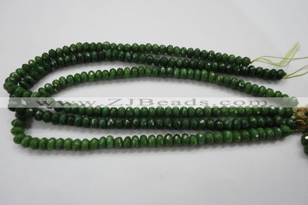 CCN1403 15.5 inches 5*8mm faceted rondelle candy jade beads