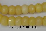 CCN151 15.5 inches 8*12mm faceted rondelle candy jade beads