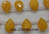 CCN1582 15.5 inches 10*14mm briolette candy jade beads wholesale