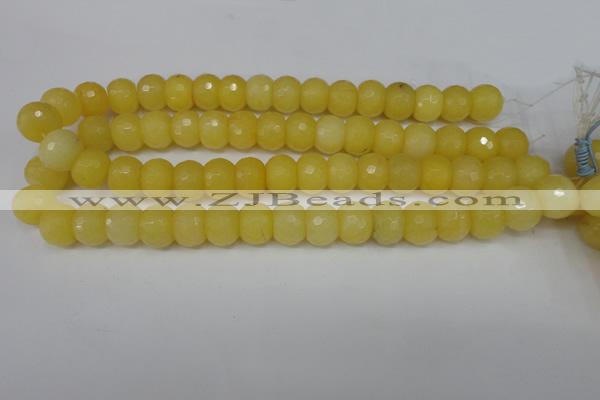 CCN161 15.5 inches 12*16mm faceted rondelle candy jade beads