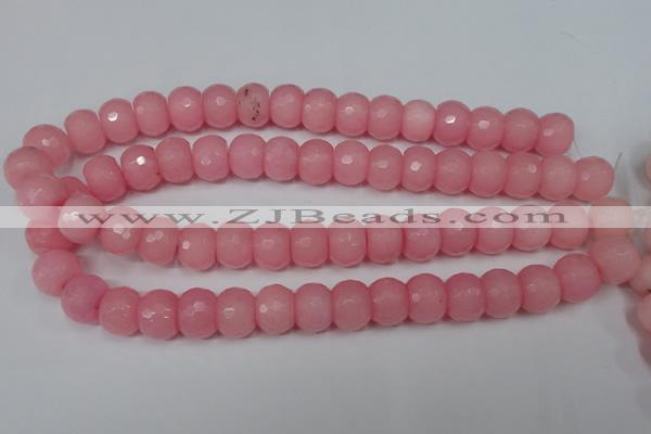 CCN163 15.5 inches 12*16mm faceted rondelle candy jade beads