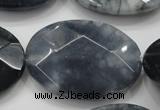 CCN1646 15.5 inches 30*40mm faceted oval candy jade beads