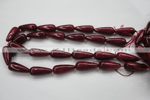 CCN1674 15.5 inches 12*30mm teardrop candy jade beads wholesale