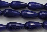 CCN1692 15.5 inches 10*20mm faceted teardrop candy jade beads wholesale